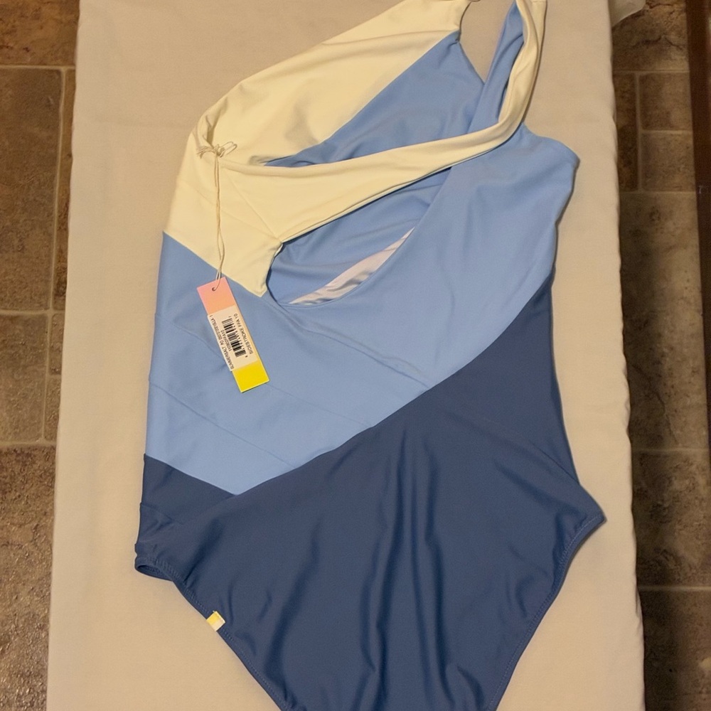 NWT Summersalt Women's One Piece in Blue and White - Picture 2 of 5